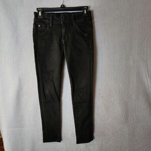 Hudson Jeans Womens Size 24 Skinny Collin 12" Leg Opening Black Stretch Low Rise